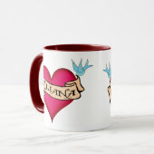 Mug Eliana - tatouage fait sur commande de coeur (Devant gauche)