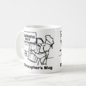 Mug Élimination confidentielle des déchets. Ajoutez No (Devant gauche)