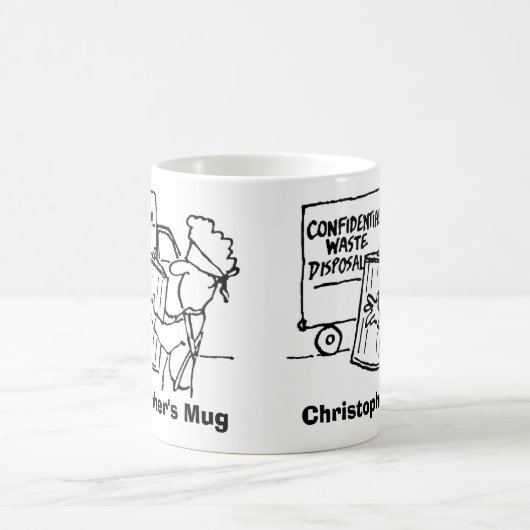 Mug Élimination confidentielle des déchets. Ajoutez No (Centre)