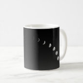 Mug Élipse lunaire de phase lunaire (Devant droit)