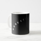 Mug Élipse lunaire de phase lunaire (Devant gauche)