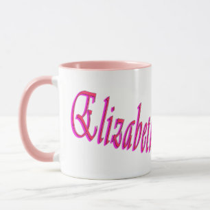 Mug Elizabeth Girls Nom Logo,