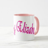 Mug Elizabeth Girls Nom Logo, (Devant droit)