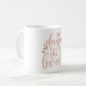 Mug Elle A Conçu Une Vie Qu'Elle Aimait Rose Blush (Devant gauche)