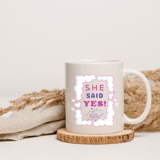 Mug Elle A Dit Oui Faire-part De Femme De Mari