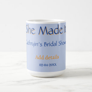 MUG ELLE A FAIT ENTERREMENT DE VIE DE JEUNE FILLE BLEU