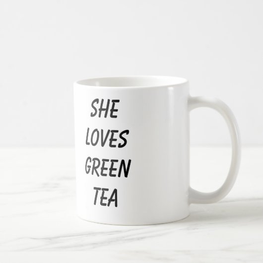 Mug Elle aime le thé vert (Droite)