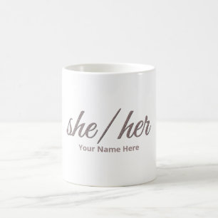 Mug Elle dans la police de script