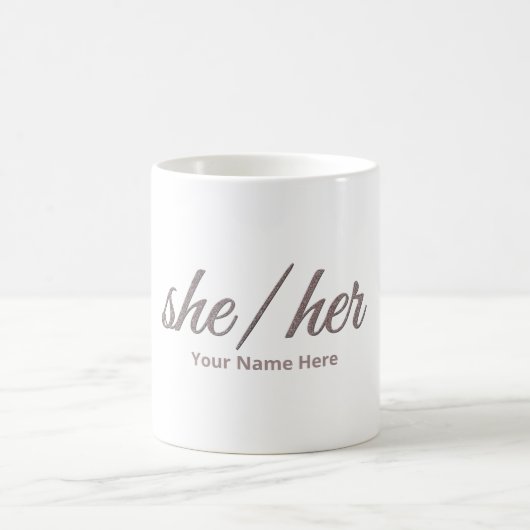 Mug Elle dans la police de script (Centre)