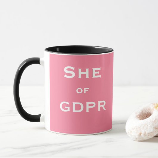 Mug Elle du surnom femelle drôle de protection des (Avec donut)