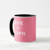 Mug Elle du surnom femelle drôle de protection des (Devant gauche)