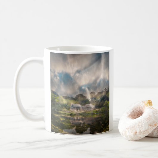 Mug Elle émerge du noir (Avec donut)