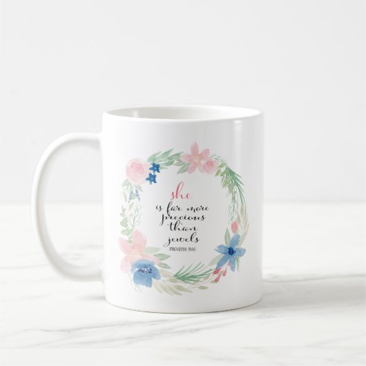 Mug Elle est beaucoup plus précieuse que les bijoux -  (Gauche)