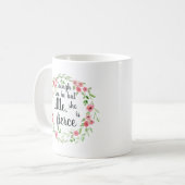 Mug Elle est Fierce | Citation florale (Devant gauche)