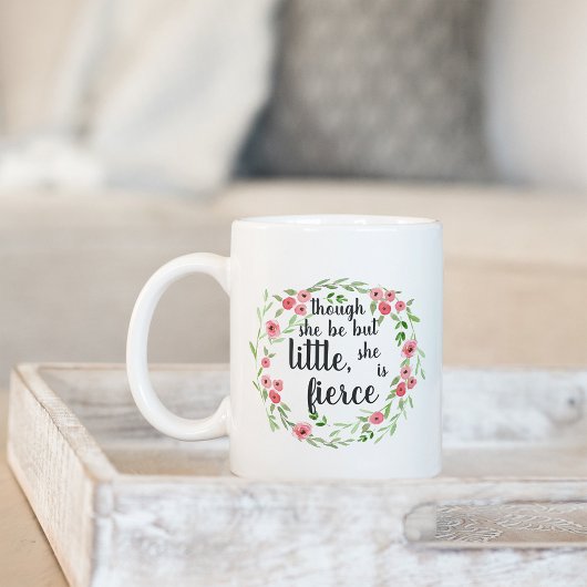 Mug Elle est Fierce | Citation florale