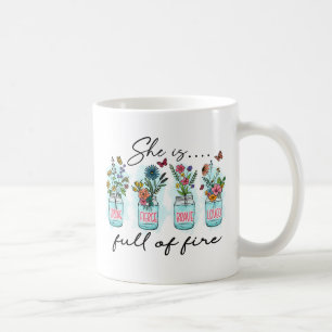 Mug Elle est pleine de feu - Autonomisation florale dy