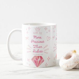 Mug Elle est plus Précieuse que Rubies la foi chrétien