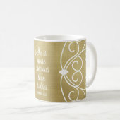 Mug Elle est plus Précieuse que Rubies Proverbes Citat (Devant droit)