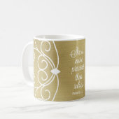 Mug Elle est plus Précieuse que Rubies Proverbes Citat (Devant gauche)