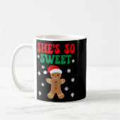 Mug Elle est si douce Funny Gingerbread Couples Noël (Gauche)