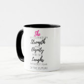 Mug Elle est vêtue - 31:25 de proverbes (Devant gauche)