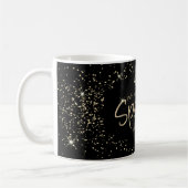 Mug Elle Feuille une petite étincelle en or et noir (Gauche)