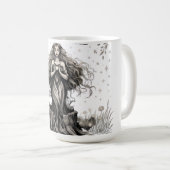 Mug Elle fleurit avec les ombres (Devant droit)