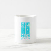 Mug Elle He They Retro Bold en Turquoise (Centre)