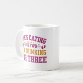 Mug Elle mange pour deux, je bois pour trois (Devant gauche)