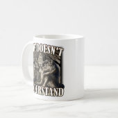 Mug Elle ne comprend pas, mèmes de loup-garou, cringe (Devant gauche)