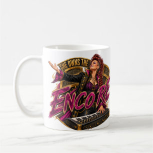 Mug Elle possède la joueuse de clavier de musique rock