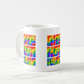 Mug Elle Ses Prononounes Arc-en-ciel (Devant gauche)