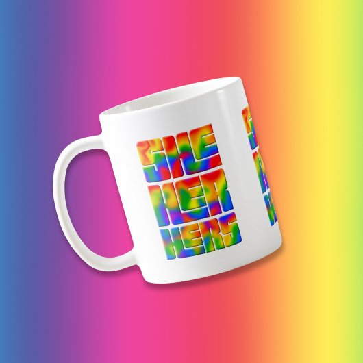 Mug Elle Ses Prononounes Arc-en-ciel