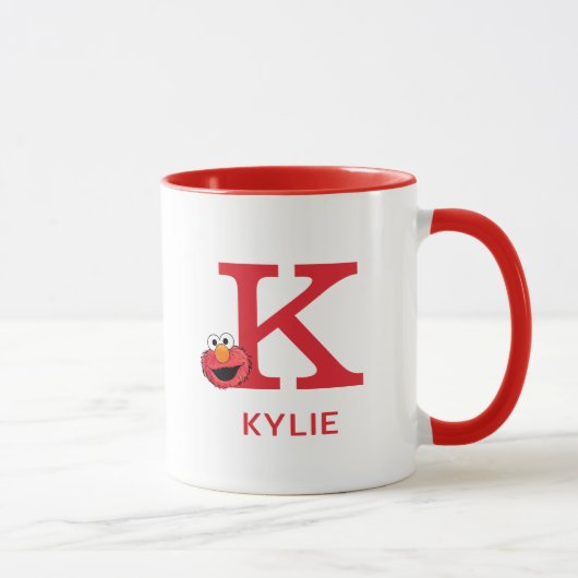 Mug Elmo Ajoutez Votre Nom Et Votre Monogramme K (Droite)