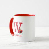 Mug Elmo Ajoutez Votre Nom Et Votre Monogramme W (Devant gauche)