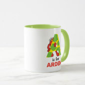 Mug Elmo Alphabet | A Pomme (Devant droit)