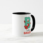 Mug Elmo Alphabet | B Sarcelle (Devant droit)