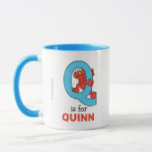 Mug Elmo Alphabet | Bleu Q (Gauche)