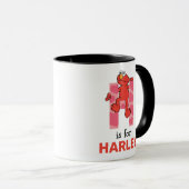 Mug Elmo Alphabet | Coeurs H (Devant droit)