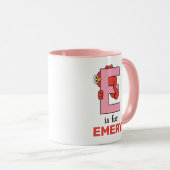 Mug Elmo Alphabet | E Rose (Devant droit)