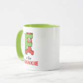 Mug Elmo Alphabet | F Vert (Devant gauche)