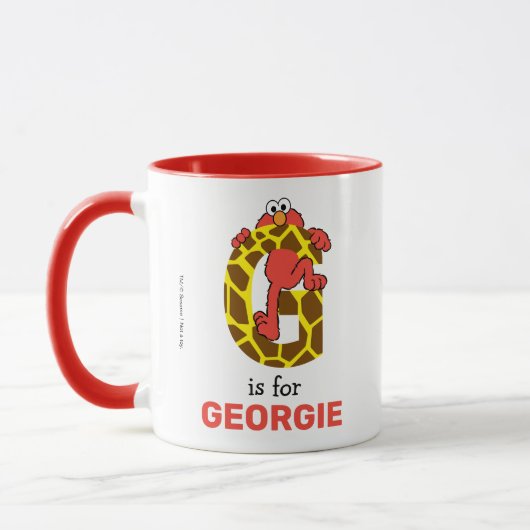 Mug Elmo Alphabet | G Giraffe (Gauche)