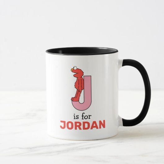 Mug Elmo Alphabet | J rose (Droite)