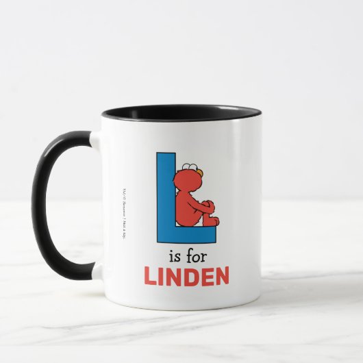 Mug Elmo Alphabet | L Bleu (Gauche)