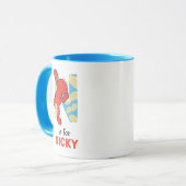 Mug Elmo Alphabet | N N noix (Devant gauche)