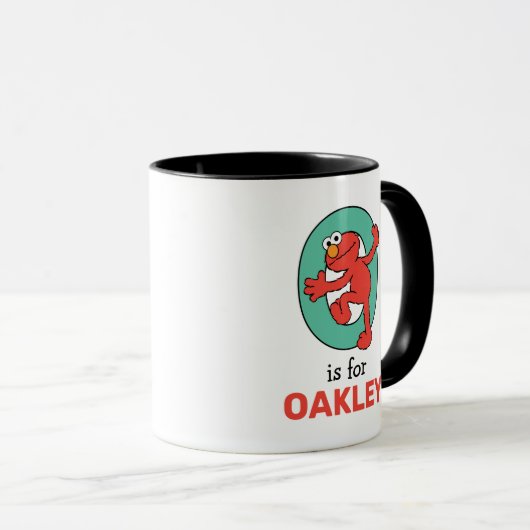 Mug Elmo Alphabet | O Sarcelle (Devant droit)