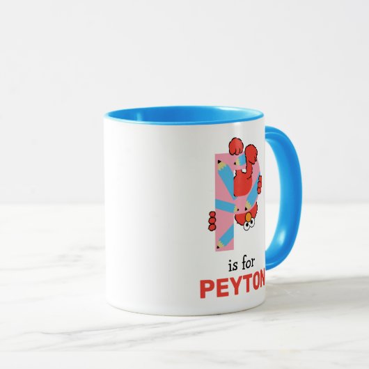 Mug Elmo Alphabet | P Crayon (Devant droit)