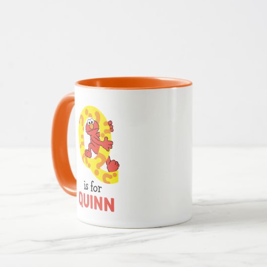 Mug Elmo Alphabet | Q Point d'interrogation (Devant gauche)