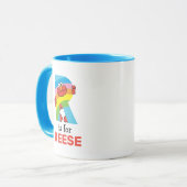 Mug Elmo Alphabet | R arc-en-ciel (Devant gauche)