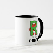 Mug Elmo Alphabet | R Vert (Devant droit)
